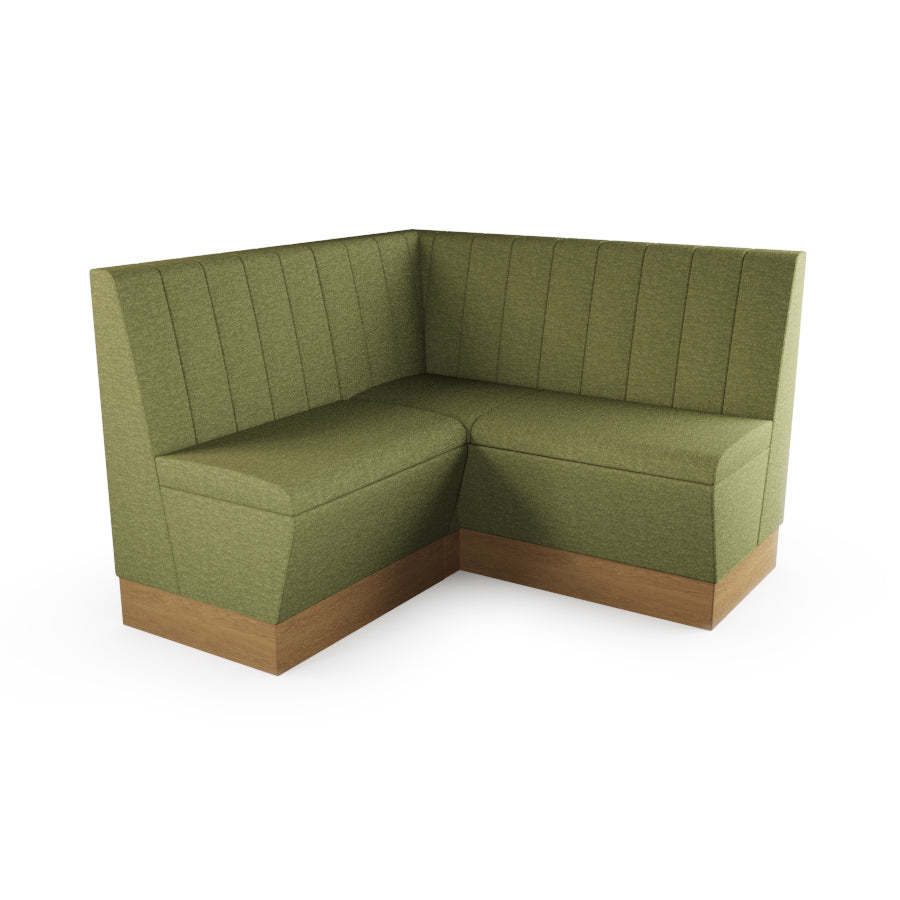 Small Corner Booth Set - Fluted Back