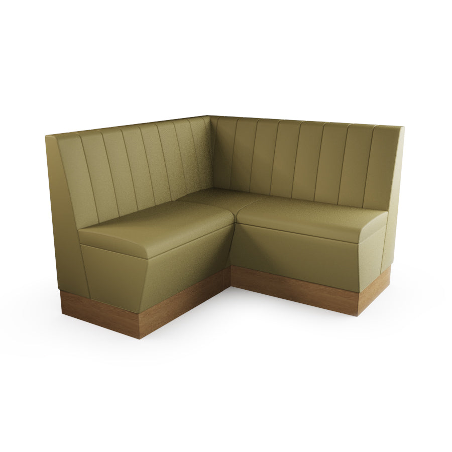 Small Corner Booth Set - Fluted Back