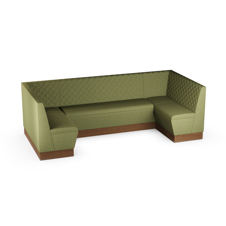 Large U-Shaped Booth Set - Quilted Back