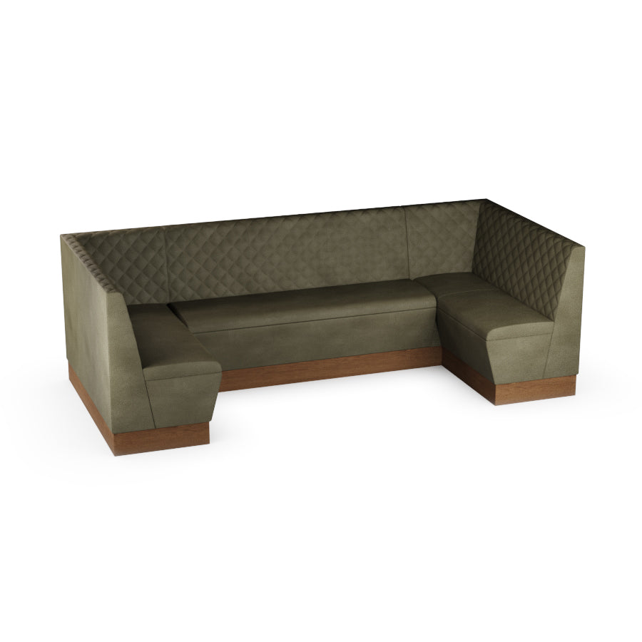 Large U-Shaped Booth Set - Quilted Back