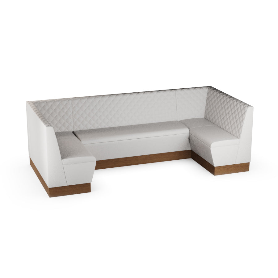 Large U-Shaped Booth Set - Quilted Back