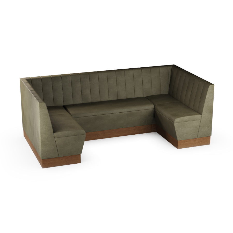 Medium U-Shaped Booth Set - Fluted Back
