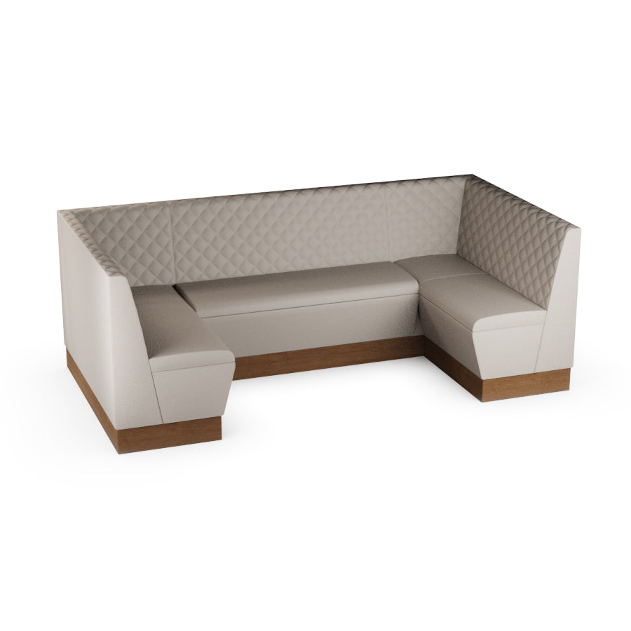 Medium U-Shaped Booth Set - Quilted Back