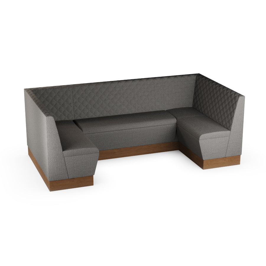 Medium U-Shaped Booth Set - Quilted Back