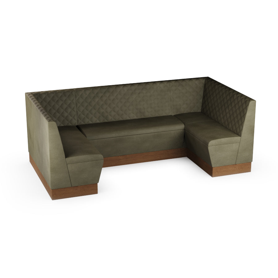 Medium U-Shaped Booth Set - Quilted Back