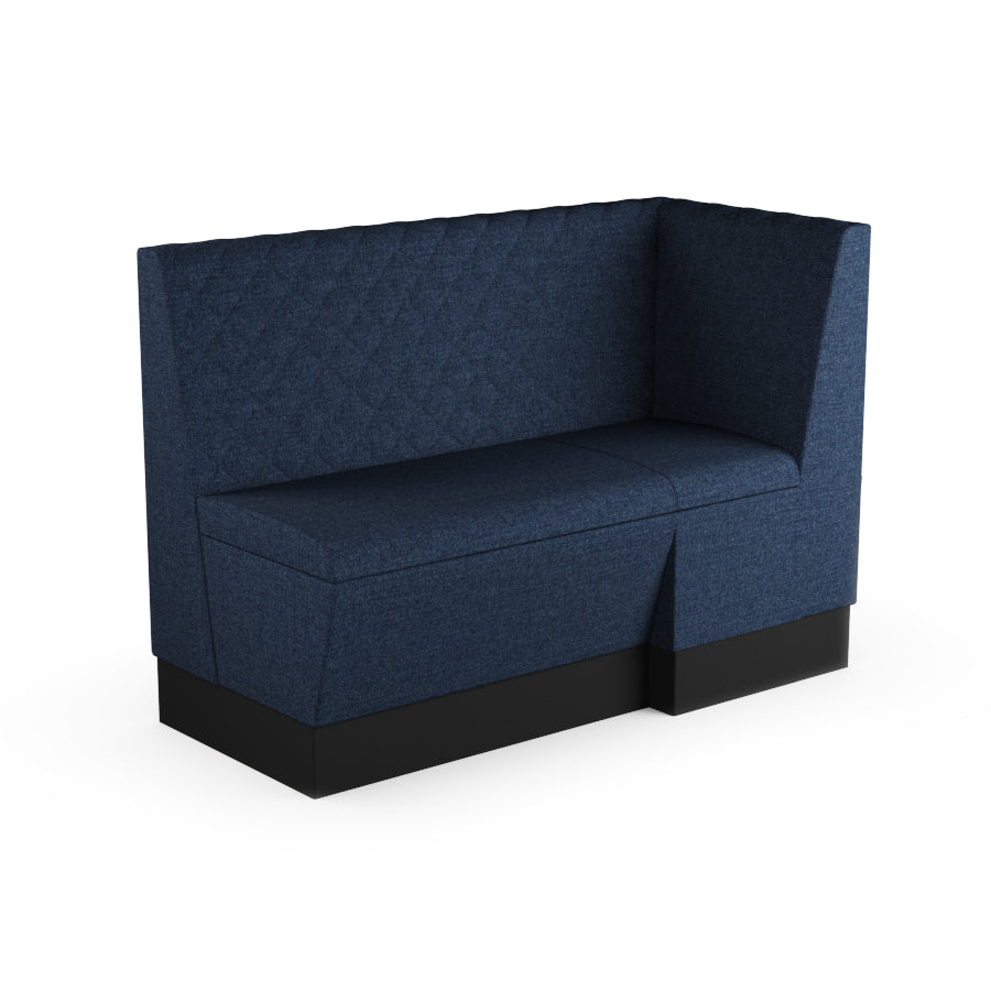 Extended Corner Booth Unit - Quilted Back