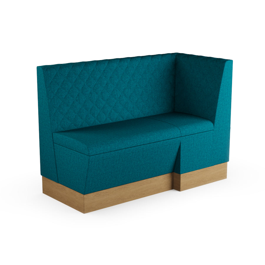 Extended Corner Booth Unit - Quilted Back