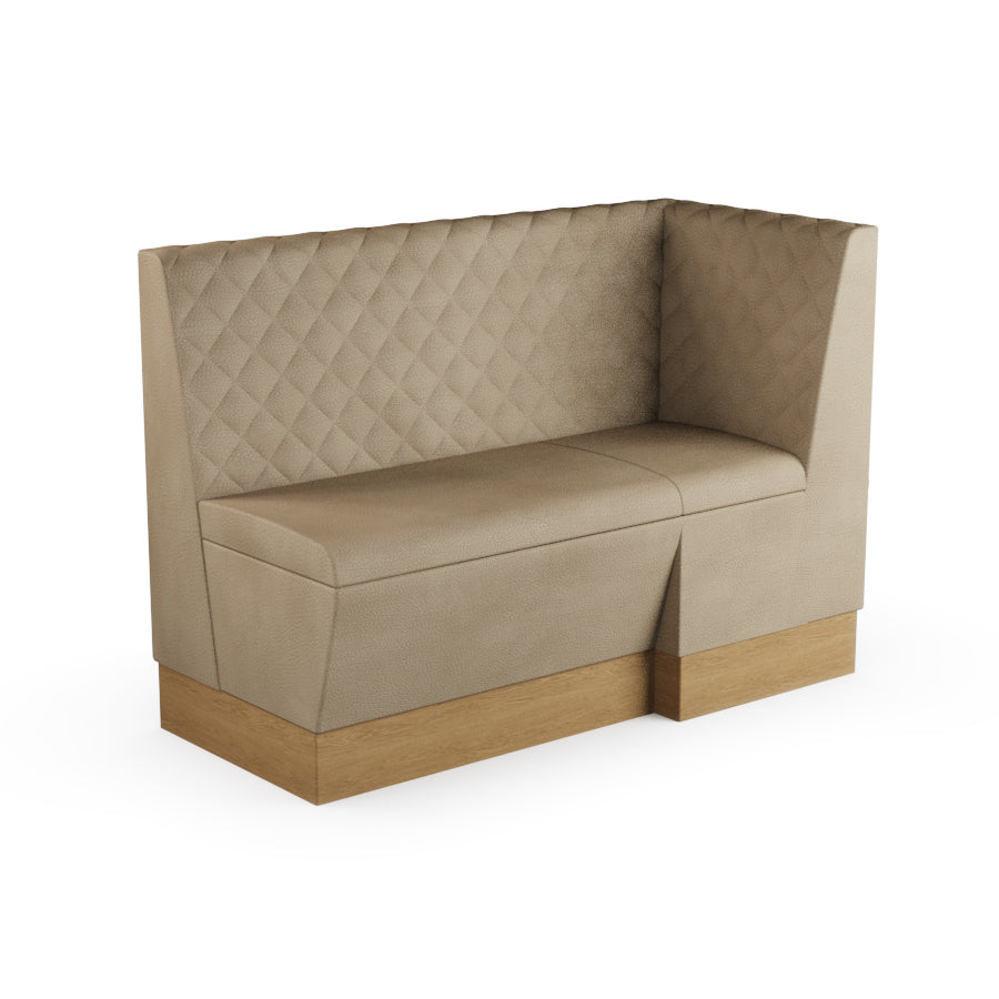 Extended Corner Booth Unit - Quilted Back