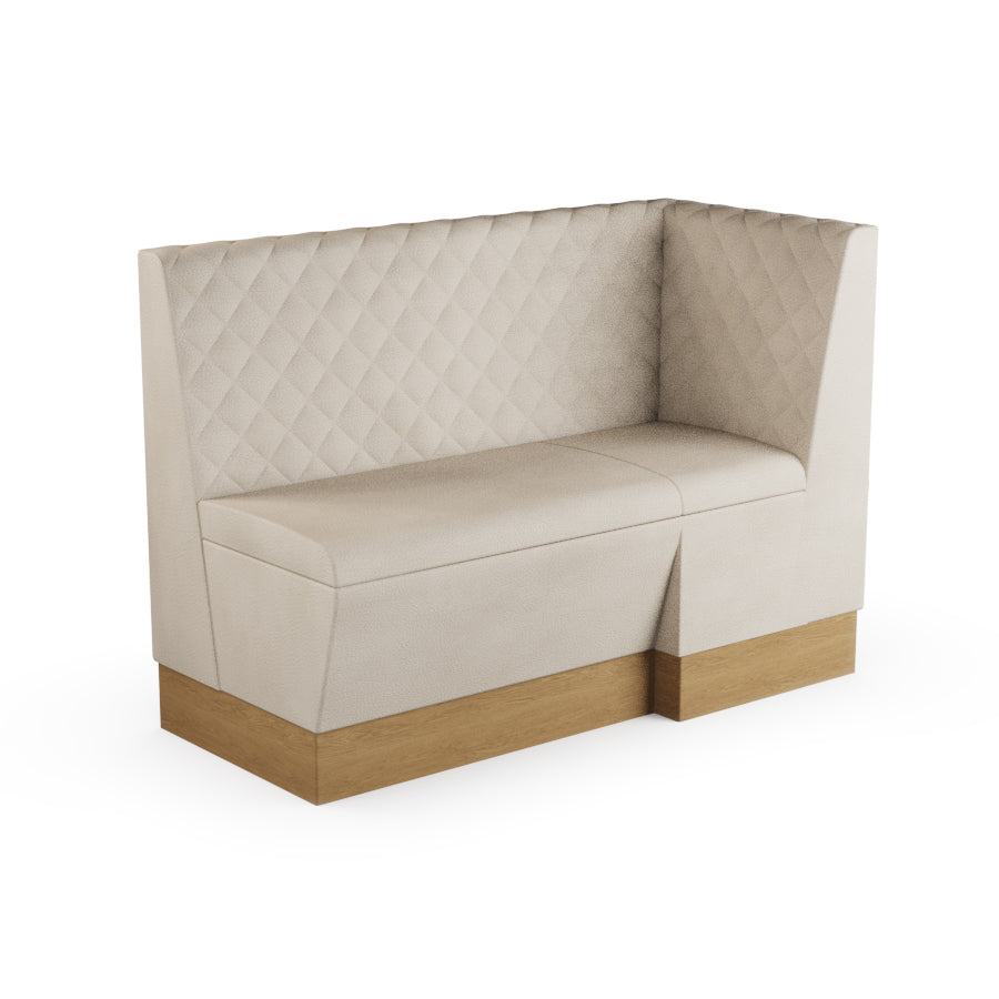 Extended Corner Booth Unit - Quilted Back