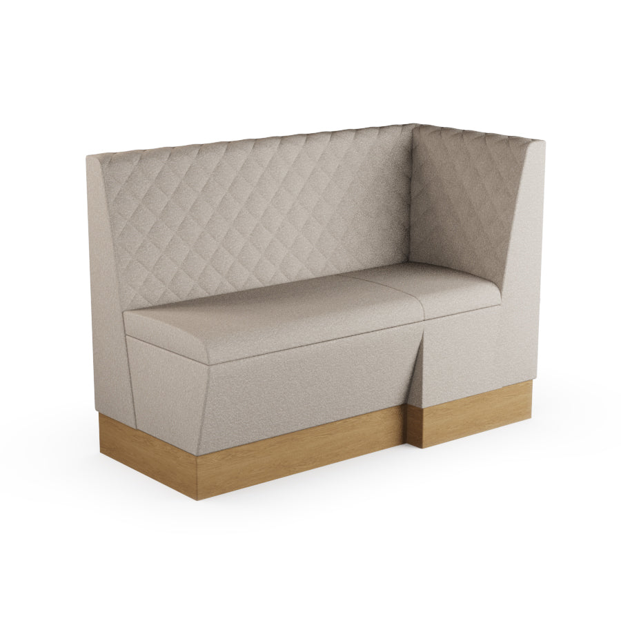 Extended Corner Booth Unit - Quilted Back