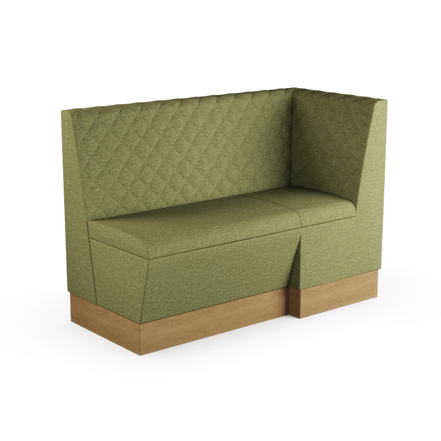Extended Corner Booth Unit - Quilted Back