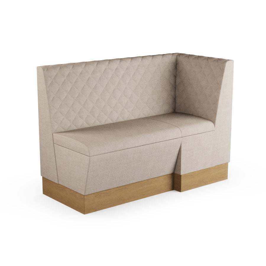 Extended Corner Booth Unit - Quilted Back