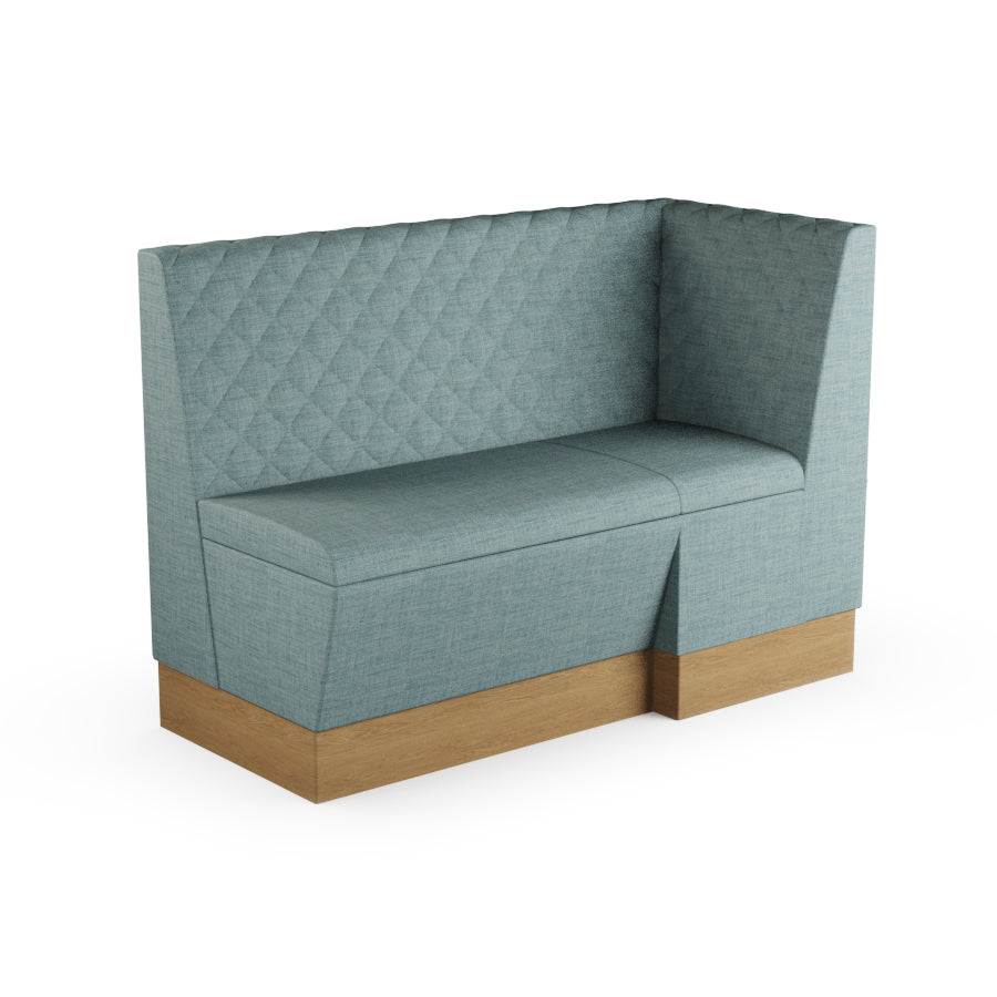 Extended Corner Booth Unit - Quilted Back