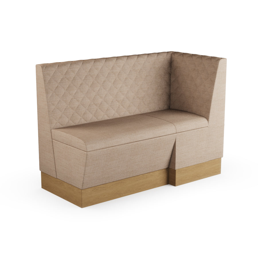 Extended Corner Booth Unit - Quilted Back