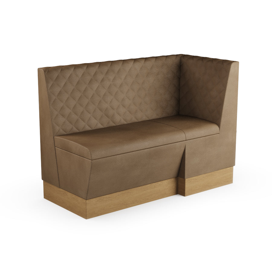 Extended Corner Booth Unit - Quilted Back