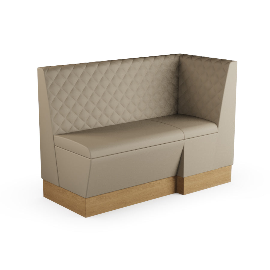 Extended Corner Booth Unit - Quilted Back