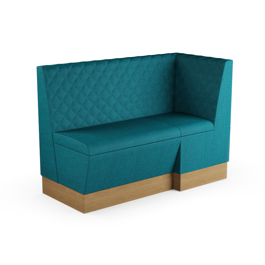 Extended Corner Booth Unit - Quilted Back