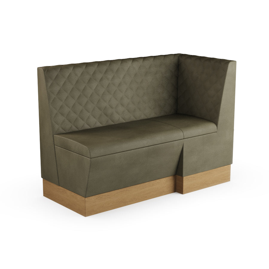 Extended Corner Booth Unit - Quilted Back