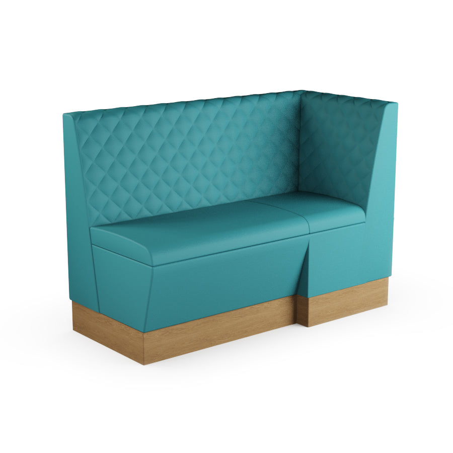 Extended Corner Booth Unit - Quilted Back