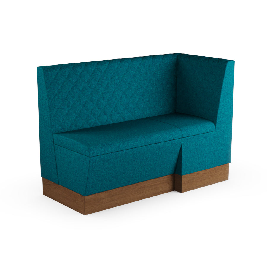 Extended Corner Booth Unit - Quilted Back