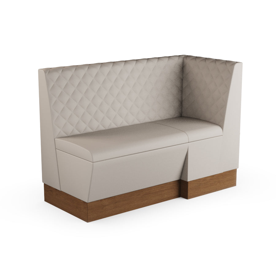 Extended Corner Booth Unit - Quilted Back