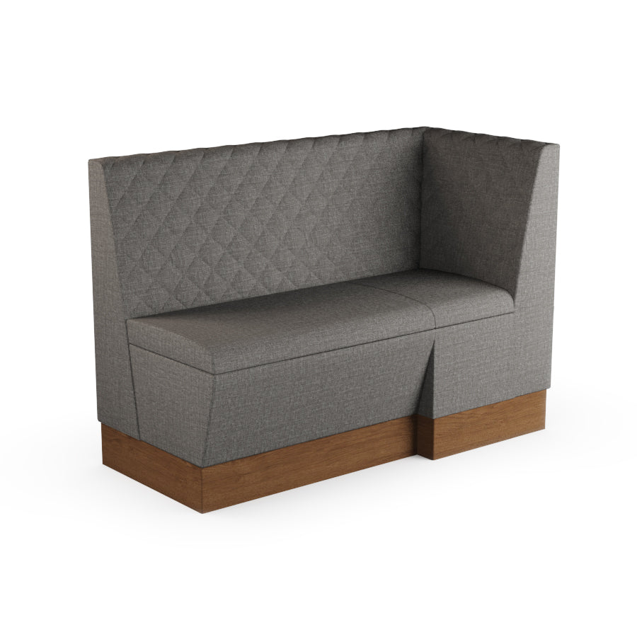 Extended Corner Booth Unit - Quilted Back