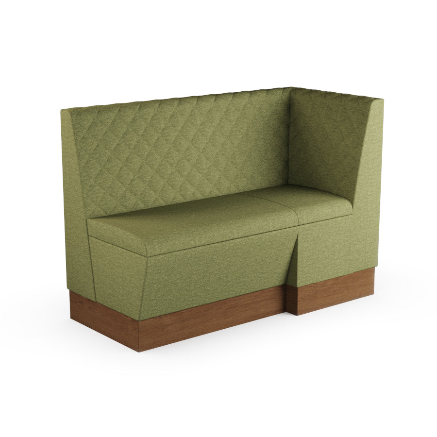 Extended Corner Booth Unit - Quilted Back