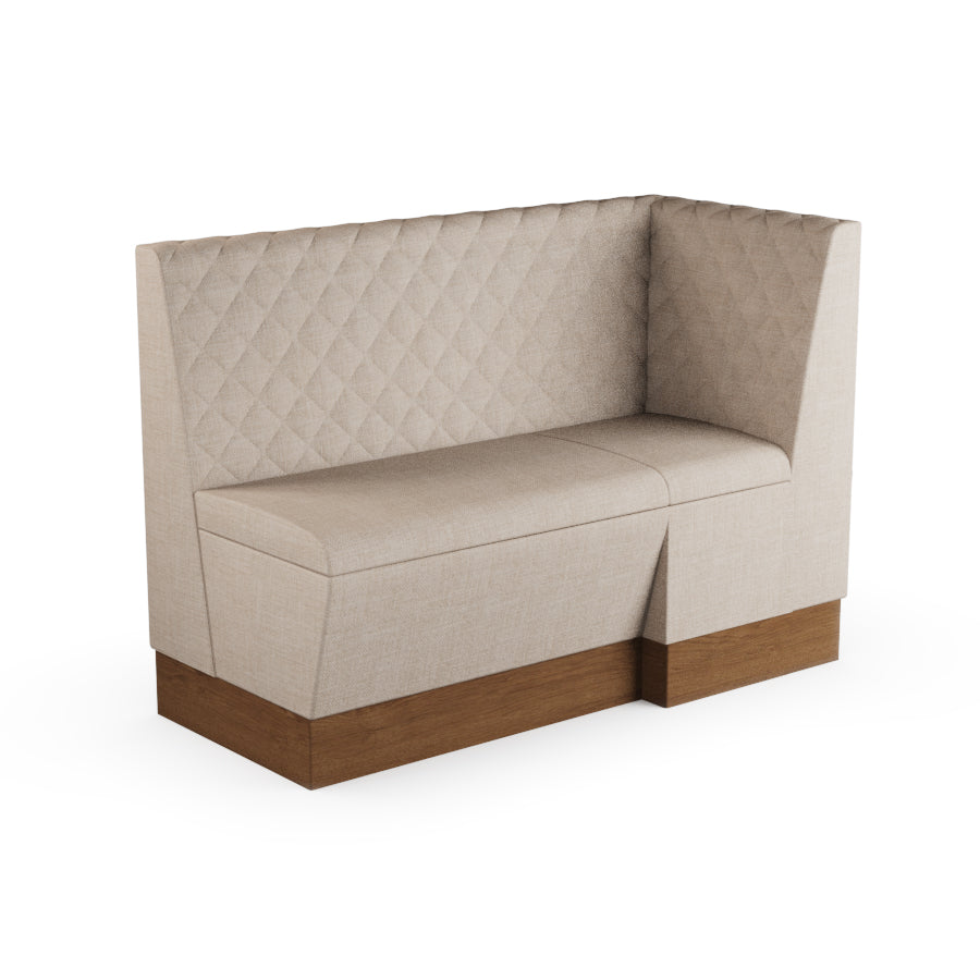 Extended Corner Booth Unit - Quilted Back