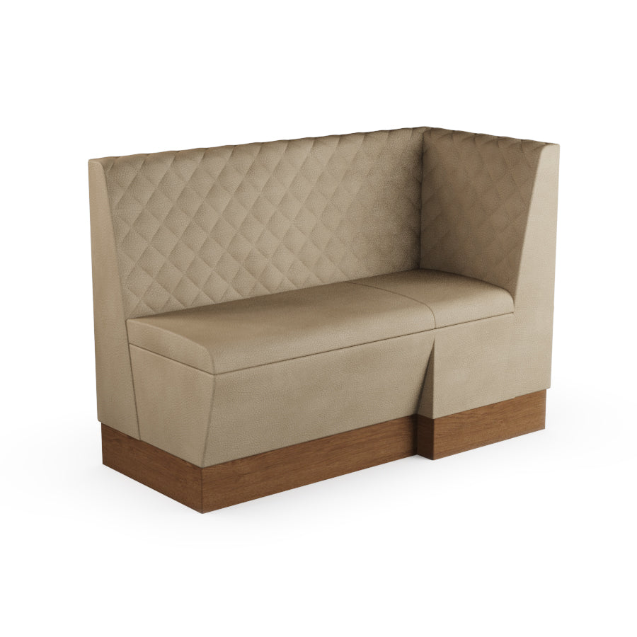 Extended Corner Booth Unit - Quilted Back