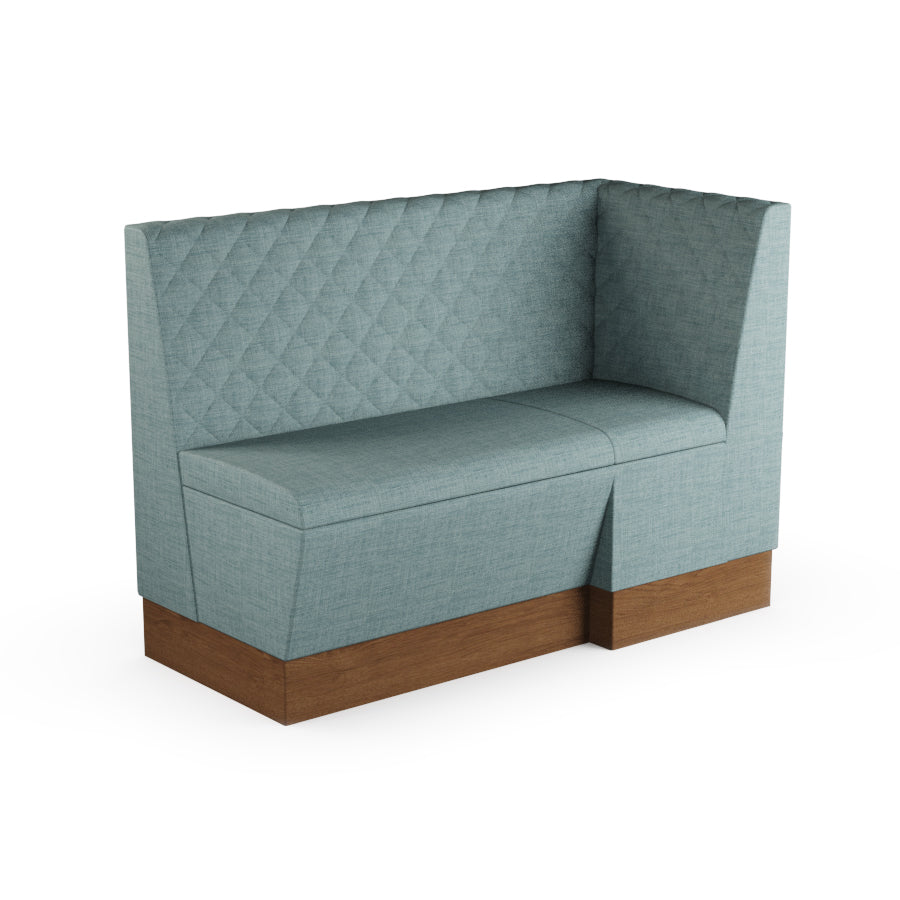 Extended Corner Booth Unit - Quilted Back