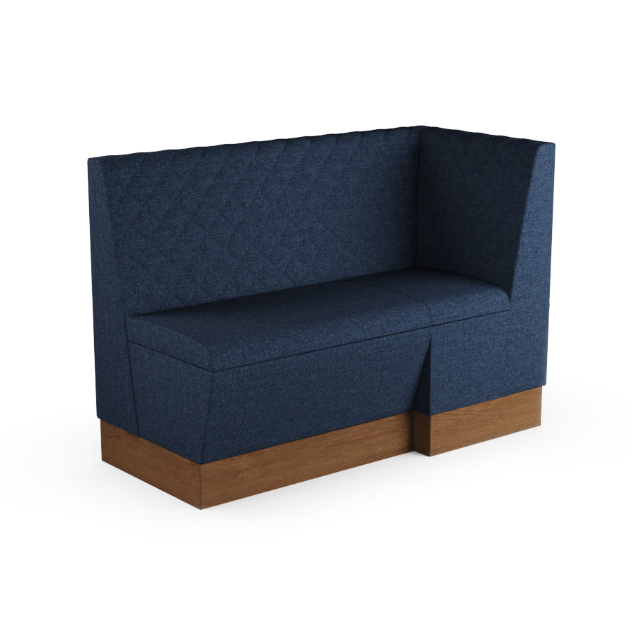 Extended Corner Booth Unit - Quilted Back