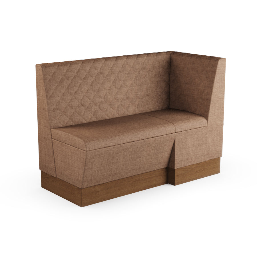 Extended Corner Booth Unit - Quilted Back