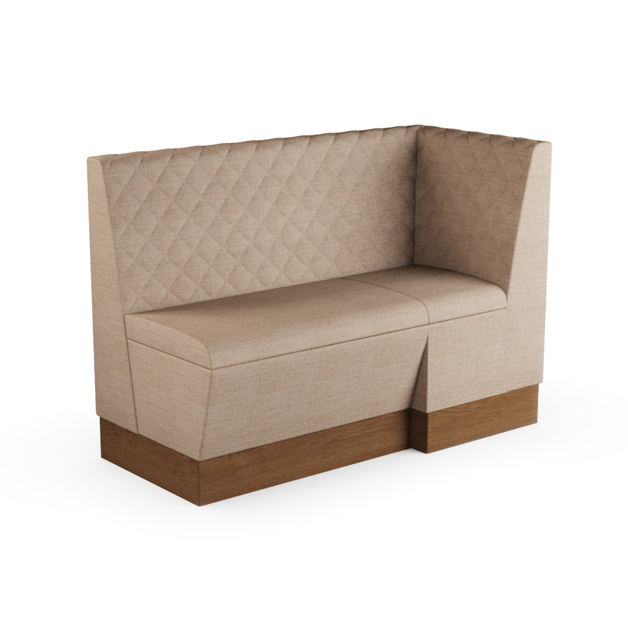 Extended Corner Booth Unit - Quilted Back