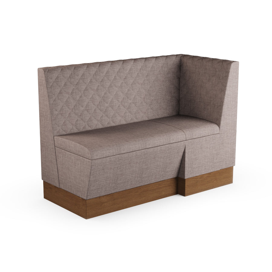 Extended Corner Booth Unit - Quilted Back