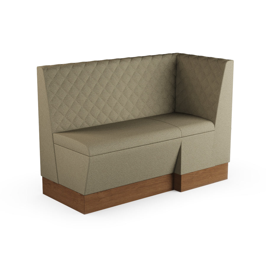 Extended Corner Booth Unit - Quilted Back