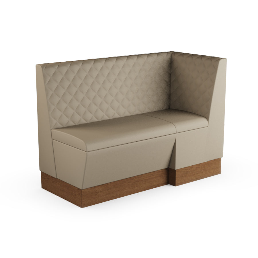 Extended Corner Booth Unit - Quilted Back