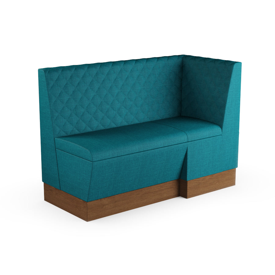 Extended Corner Booth Unit - Quilted Back