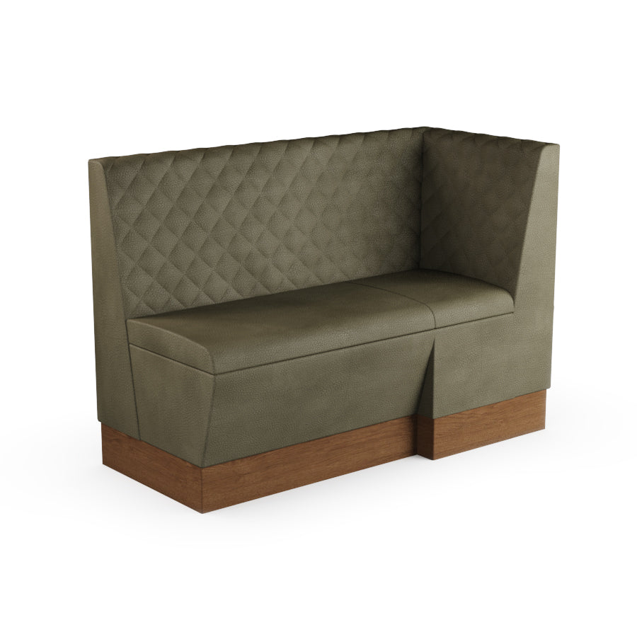 Extended Corner Booth Unit - Quilted Back