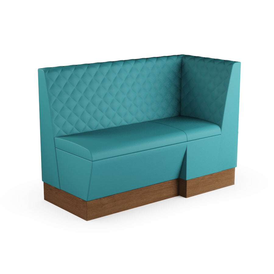Extended Corner Booth Unit - Quilted Back