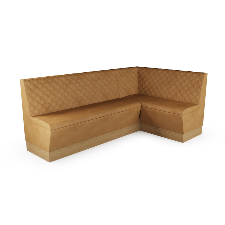 Large Corner Booth Set - Quilted Back