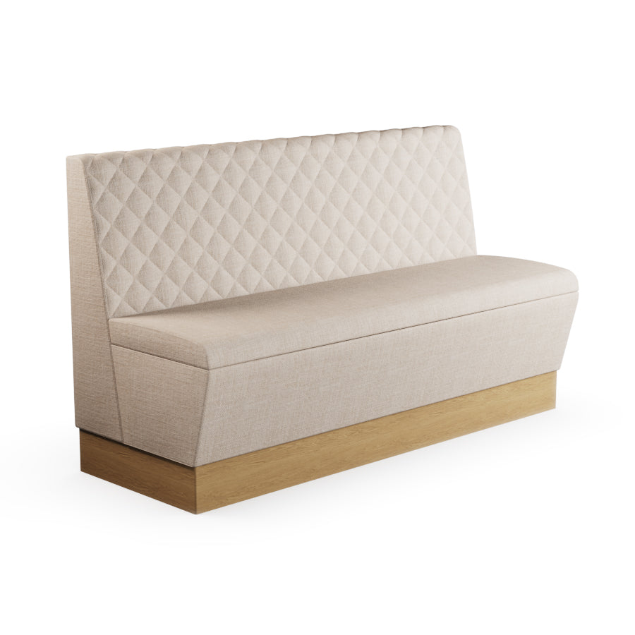 Quilted Straight Booth Seat - 1500mm Large Unit