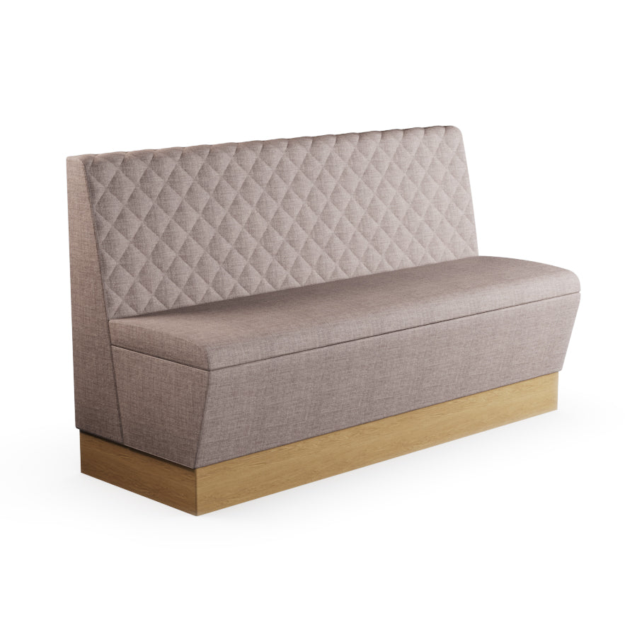 Quilted Straight Booth Seat - 1500mm Large Unit