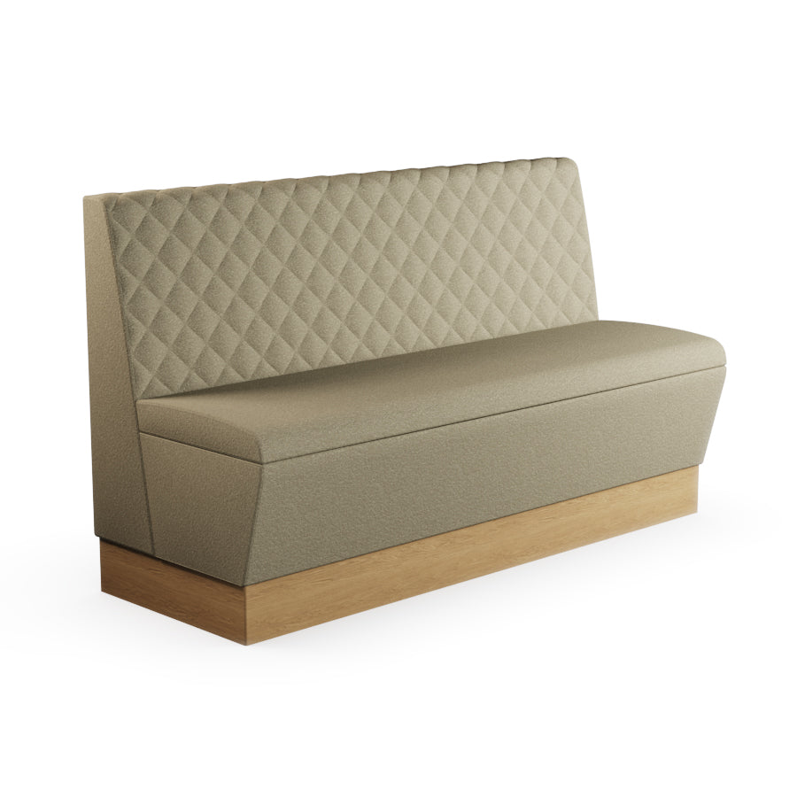 Quilted Straight Booth Seat - 1500mm Large Unit