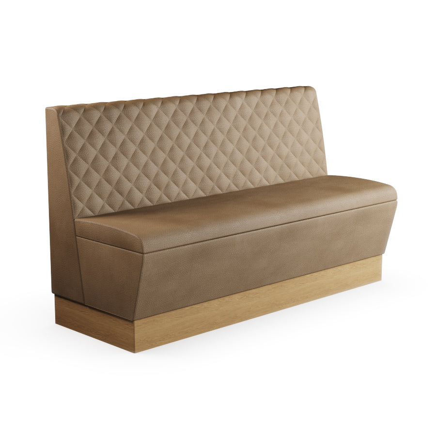 Quilted Straight Booth Seat - 1500mm Large Unit