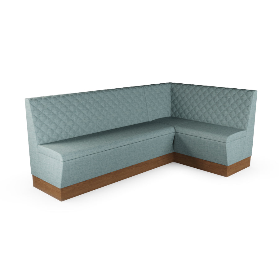 Large Corner Booth Set - Quilted Back