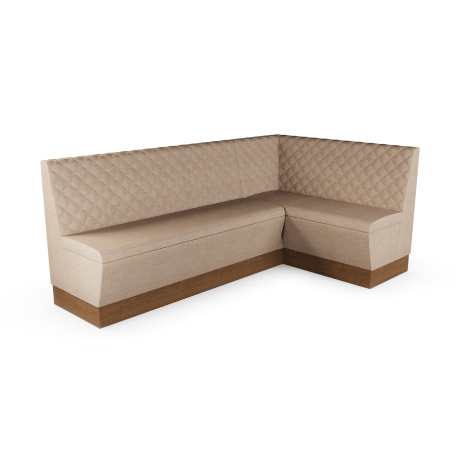 Large Corner Booth Set - Quilted Back