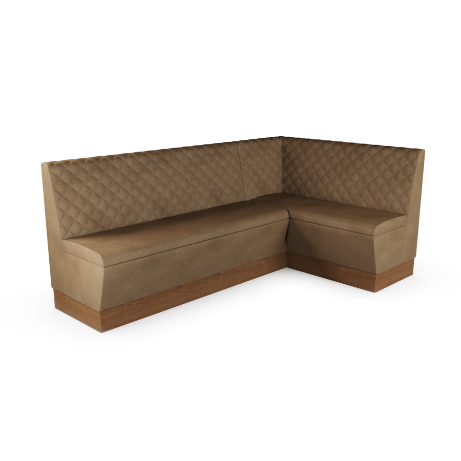 Large Corner Booth Set - Quilted Back