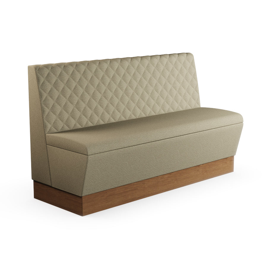 Quilted Straight Booth Seat - 1500mm Large Unit