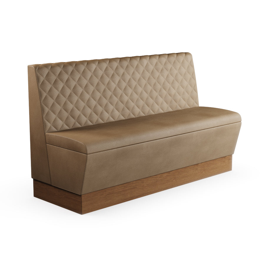 Quilted Straight Booth Seat - 1500mm Large Unit