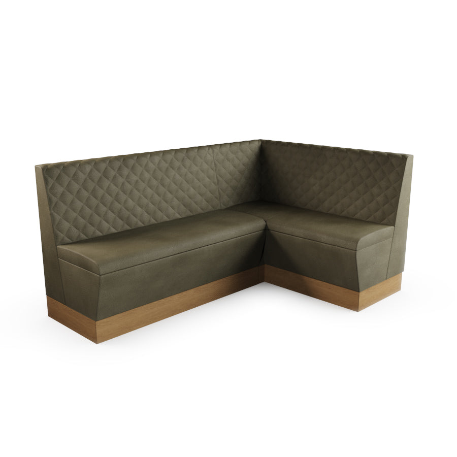 Medium Corner Booth Set - Quilted Back